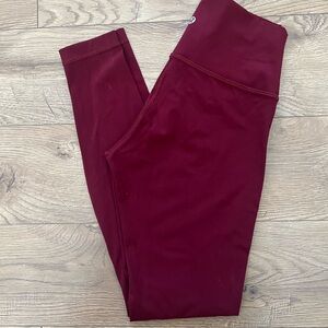 Lululemon Athletica Deep Red Leggings